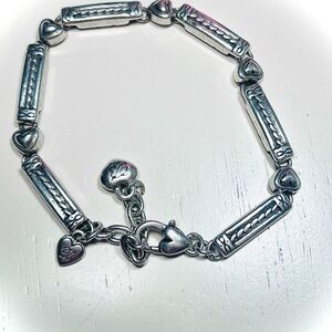 Vintage Brighton Silver Heart Bracelet